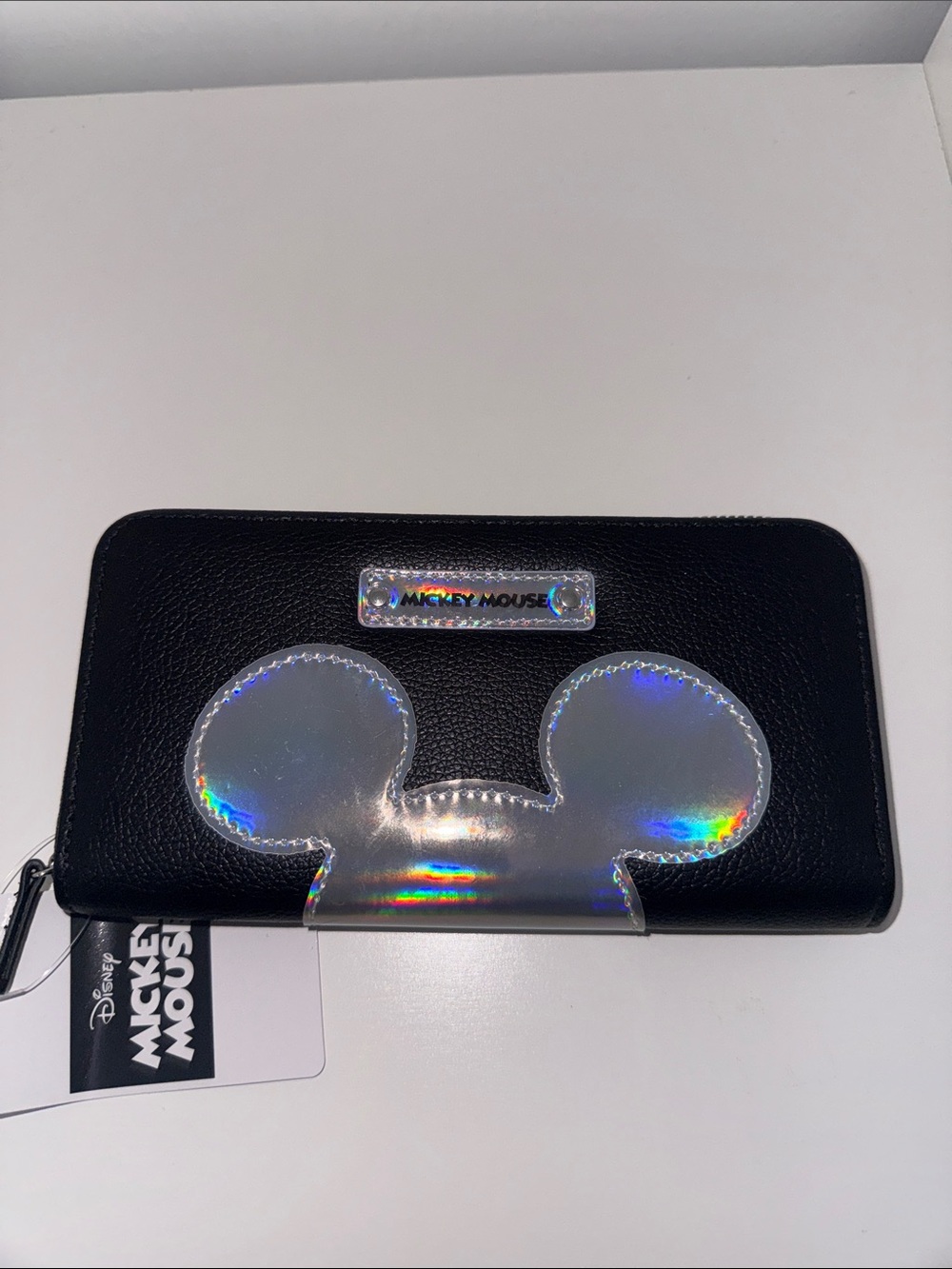 Disney Black Wallet with Holographic Mickey Accent